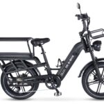 OUXI Q10 Longtail Cargo E-Bike in black, side view